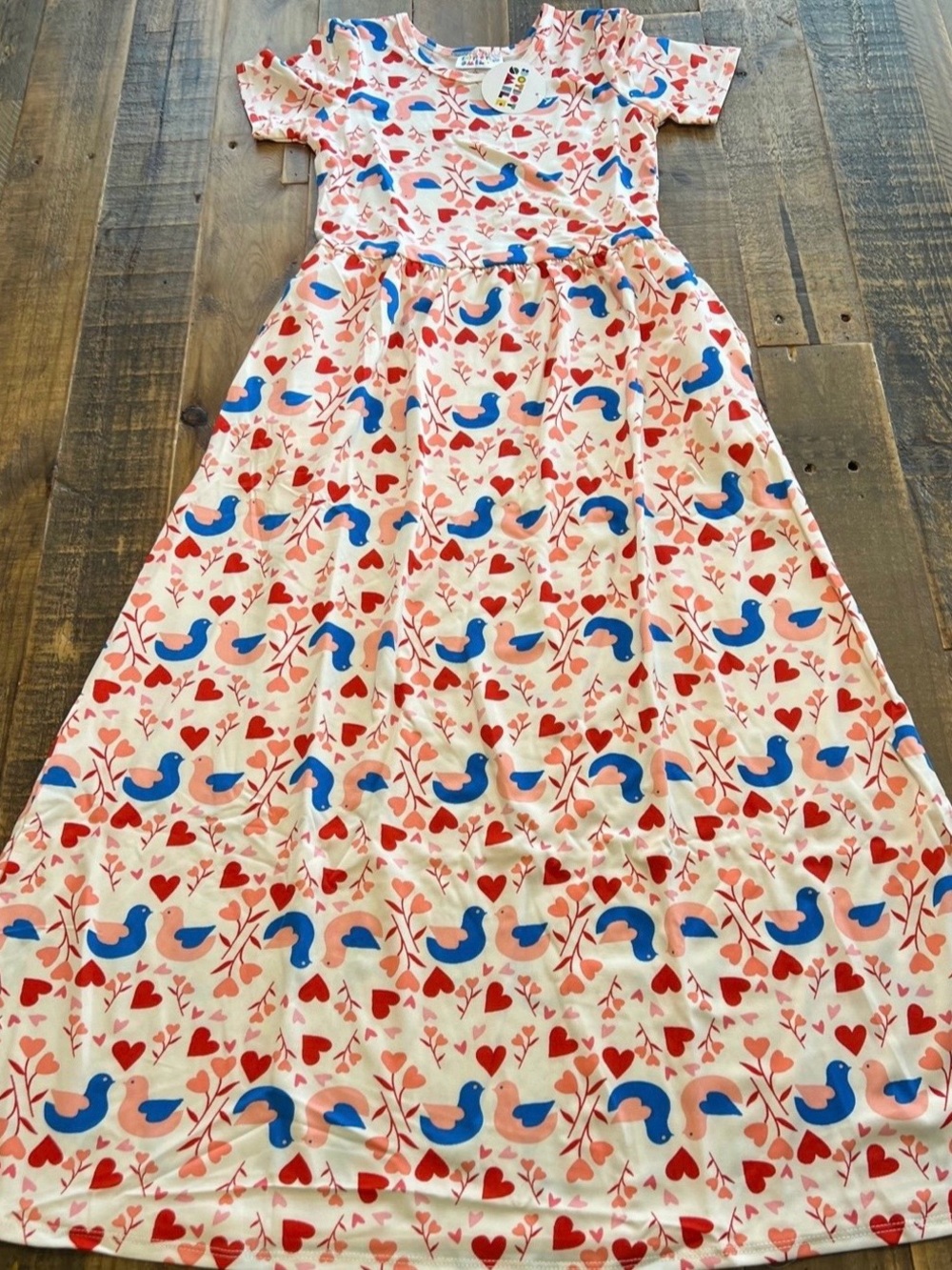 Maxi Dress Dot Dot Smile size 5/6 girls Valentines New